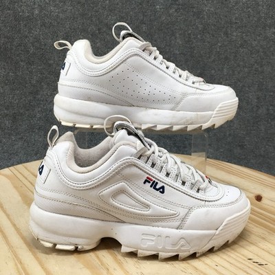 FILA Disruptor II Training Shoes Womens 7.5 Sneakers Lace Up White 5FM00002-125