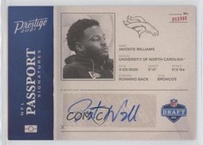 2021 Panini Prestige NFL Passport Signatures Javonte Williams #PA-JAW Auto 4m3