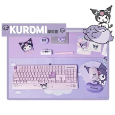 NEW Sanrio Kuromi Wireless Keyboard Mouse Combo Set Korean English FAST&SAFE