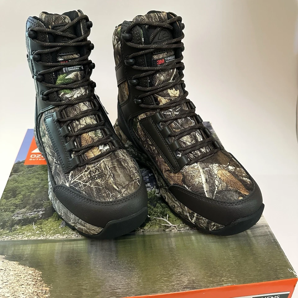 Ozark Trail Men's 8-Inch Real Tree Hunting Boots, Camo Size 7 Brand New In Box - Image 3 of 4