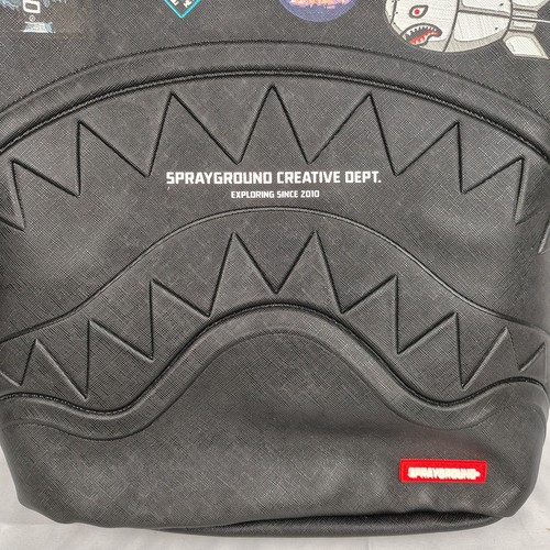 Sprayground Patches Journey Begins Backpack Black New - Picture 3 of 12