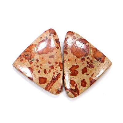 Asteroid Jasper Pair Natural Pear Cabochon Loose Gemstone 27.60Cts.
