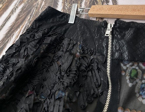FOUND BY Lace Mesh A Line Whimsigoth Goth Dark Fairy Skirt A Line 16 - Picture 5 of 7