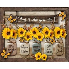 Paint by Numbers Kit for Adults - Sunflower Adult Paint by Number Kits on Canvas