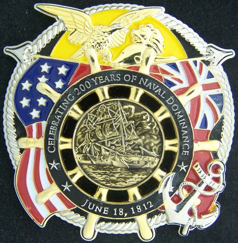 US Navy War of 1812 Bicentennial 200 Years of Naval Dominance Challenge Coin - Picture 2 of 2