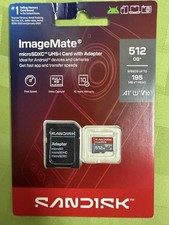 SanDisk ImageMate 512GB Class 10 microSDXC UHS-I micro SD Card Adapter SEALED