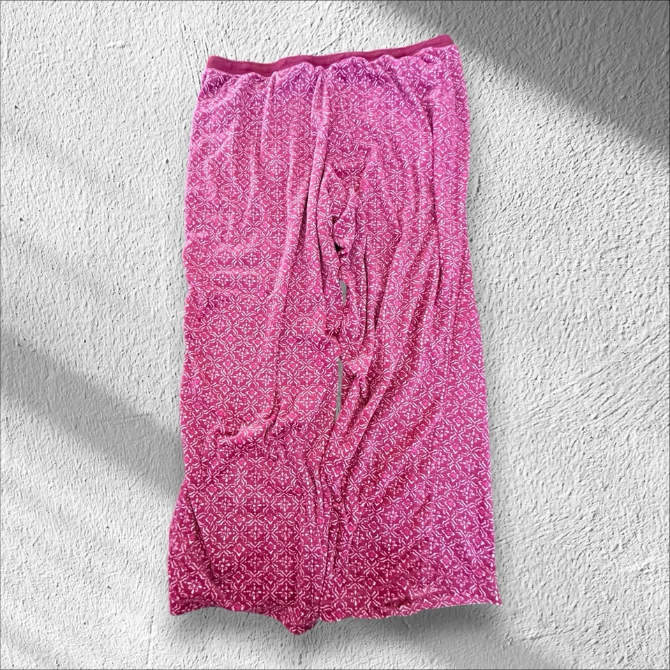 Nautica Women’s Pajama Set Size M Pink Geometric Print Long Sleeve & Pants - Image 4 of 4