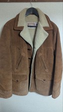 Schott Western Cowhide Suede Ranch Jacket Blouson Men 40 Camel Brown Vintage