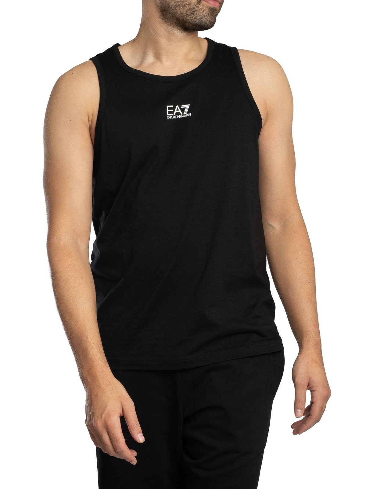 EA7 Logo Slim Vest, Black - S