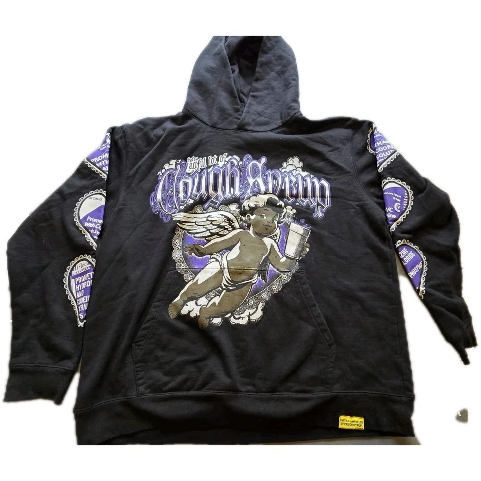 That's A A A Awful Lot Of Cough Syrop San Valentín sudadera con capucha de Desto Dubb para hombre XL Foto 2 de 4