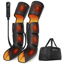 3-in-1 Leg Massager with Heat  Compression Therapy - Air Compression Boots for