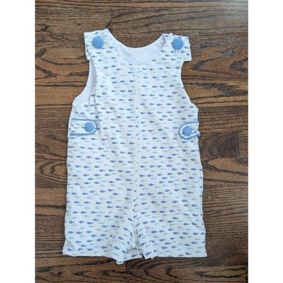 Baby Boys Fish Jon Jon 24 Months Three Sisters Boutique Comfy Blue White Fish