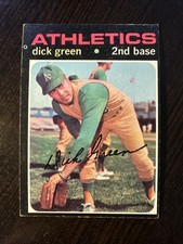 1971 TOPPS #258 DICK GREEN OAKLAND ATHLETICS EX *Hot Corner Vintage* D