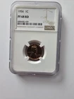 1956 PF68 RD LINCOLN WHEAT PENNY/CENT GRADED NGC 1C P MINT COPPER COIN
