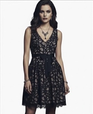 Felicity & Coco Party Dress Black Sequins Lace ASO Alternative Vampires Dairies