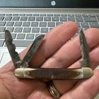 Schrade USA 1080T 3-Blade Vintage Pocketknife Brown Plastic Handle. Old timer!! — photo 5