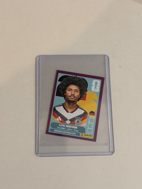 2026 Panini FIFA World Cup Sticker PURPLE Parallel Karim Adeyemi #GER19