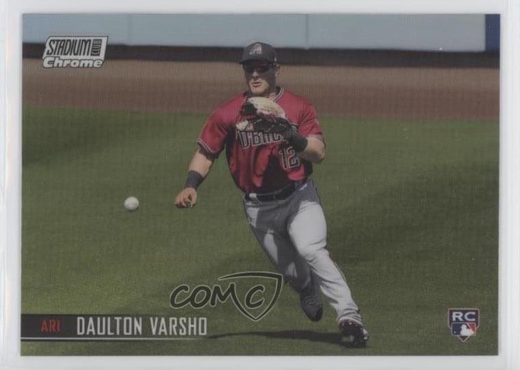 2021 Topps Stadium Club Chrome Refractor Daulton Varsho #168 Rookie RC