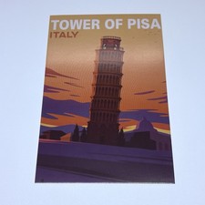 Tower Of Pisa Postcard Print Art Card Italy City Tour Travel Souvenir Gift P4