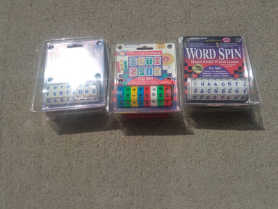 Vintage Geospace Word Spin LOT Math + Spelling