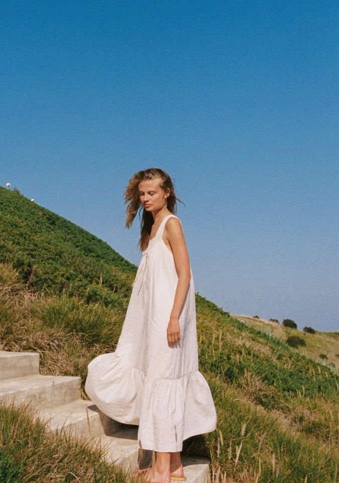 Precioso vestido Christy Dawn 'Cecille' en Perla - un precioso tono rosa pálido. XL Foto 2 de 4