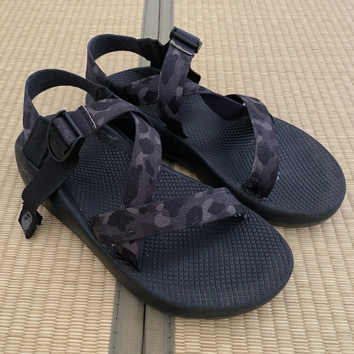 famesA BATHING APE chaco BAPE サンダル 27cm Bape Chacos Z1 Classic Ape Camo Black Sandals w Box Size 10M 2017