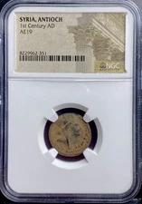 Goddess Tyche and Fire Alter Ancient Antioch 1st Century AD Coin NGC Genuine