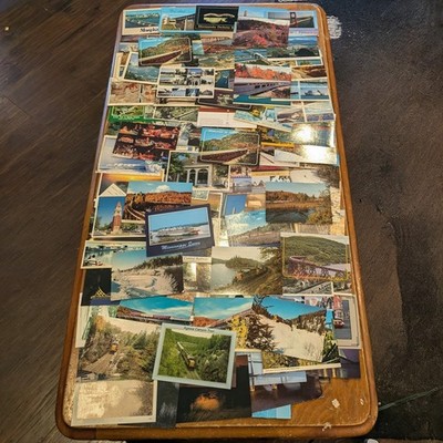 Lot Of 100 Post Cards Canada Michigan England Australia Winter Travel