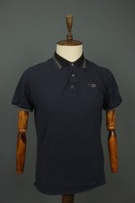Just Cavalli Navy Cotton Golf Performance Short Sleeve Popover Polo Shirt Sz XL