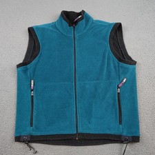 Vintage REI Vest Mens Large Blue Polartec Thaw Fleece Made In USA Hiking Outdoor