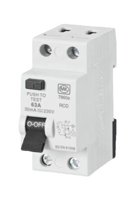 MK 63 AMP zweipolig Typ AC Wohn 6ka RCD mit 30mA Auslösestrom