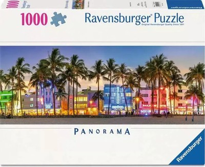 Night Glow on Ocean Drive   1000pc Panoramic Puzzle