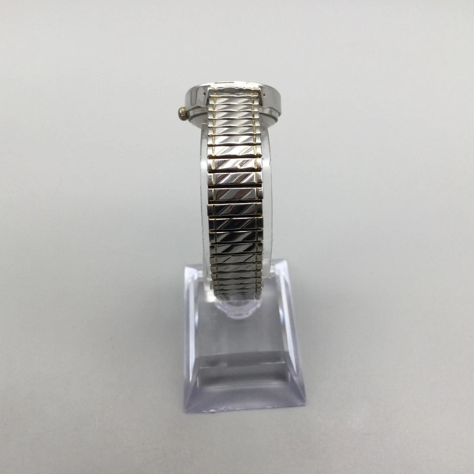 Embassy Gruen Watch Women Silver Gold Two Tone 24mm Date Stretch New Battery - Image 4 of 4