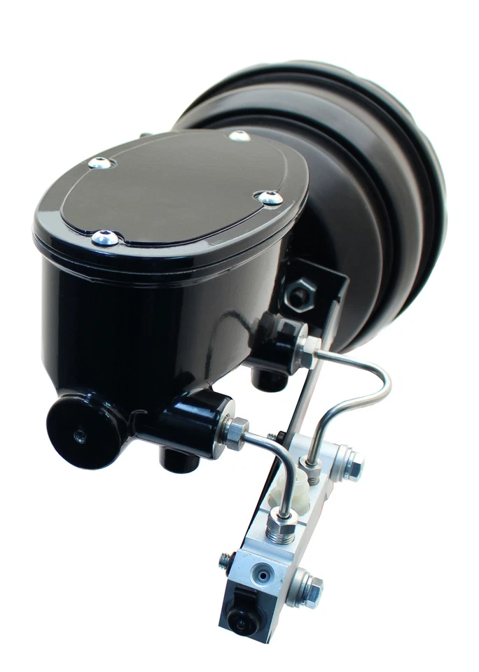 Chrysler Imperial Power Brake Booster Kit Tándem Negro AluminumMaster Foto 2 de 4