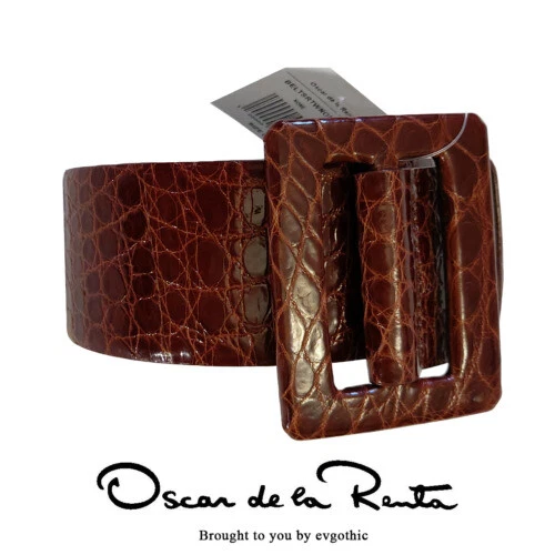 Oscar De La Renta Cocodrilo, lagarto Cinturón Correas para De mujer