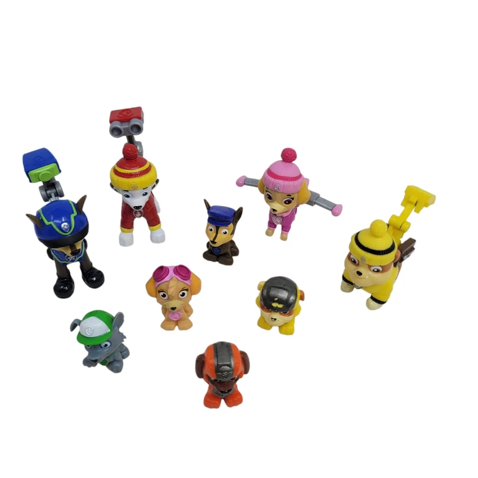Lote de 9 mini figuras de acción Paw Patrol Mighty Pups juguetes #3 Foto 3 de 4