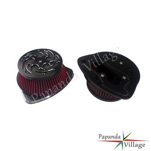 Black Big Sucker Air Filter Cleaner Kit For Suzuki Boulevard M109R VZR VLR1800 - Picture 5 of 10