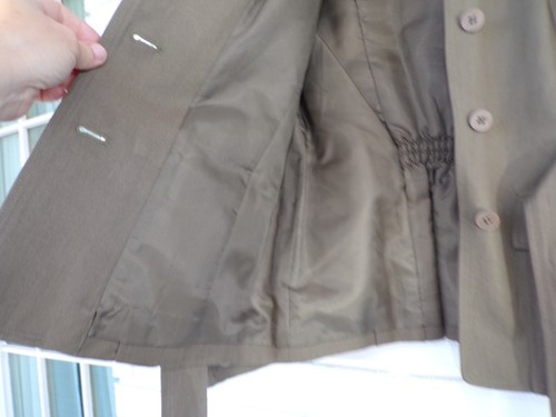 Talbots PETITES Safari Style Olive Brown Blazer Size 6 - Picture 7 of 10