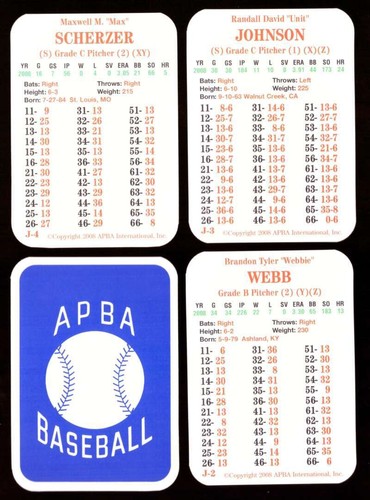 2008 APBA Season w/ XB and XC - ARIZONA DIAMONDBACKS Team Set | eBay