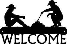 Campfire - Cowboy Western Welcome Sign - Made in America