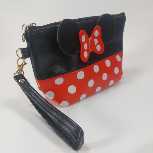 Bolso Estuche Bolso con Lazo a Lunares Negro Rojo y Blanco Inspirado en Dibujos Animados Maquillaje/Cosméticos - Imagen 4 de 17