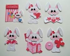 3D- U Pick- Love Bunny Chick Ladybug Mice Bee Paper Embellishment