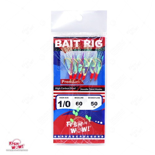 Fishing Sabiki Piscatore Bait Rig Lure Gold 6-hook Size 1/0,2,4,6,8,10,12,14 lot - 第 4/11 張圖片