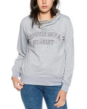 Damen Kapuzenpullover Sweatjacke Sweatshirt Hoodie Pulli Nieten Strassstein