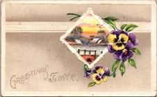 Greetings Flower Postcard
