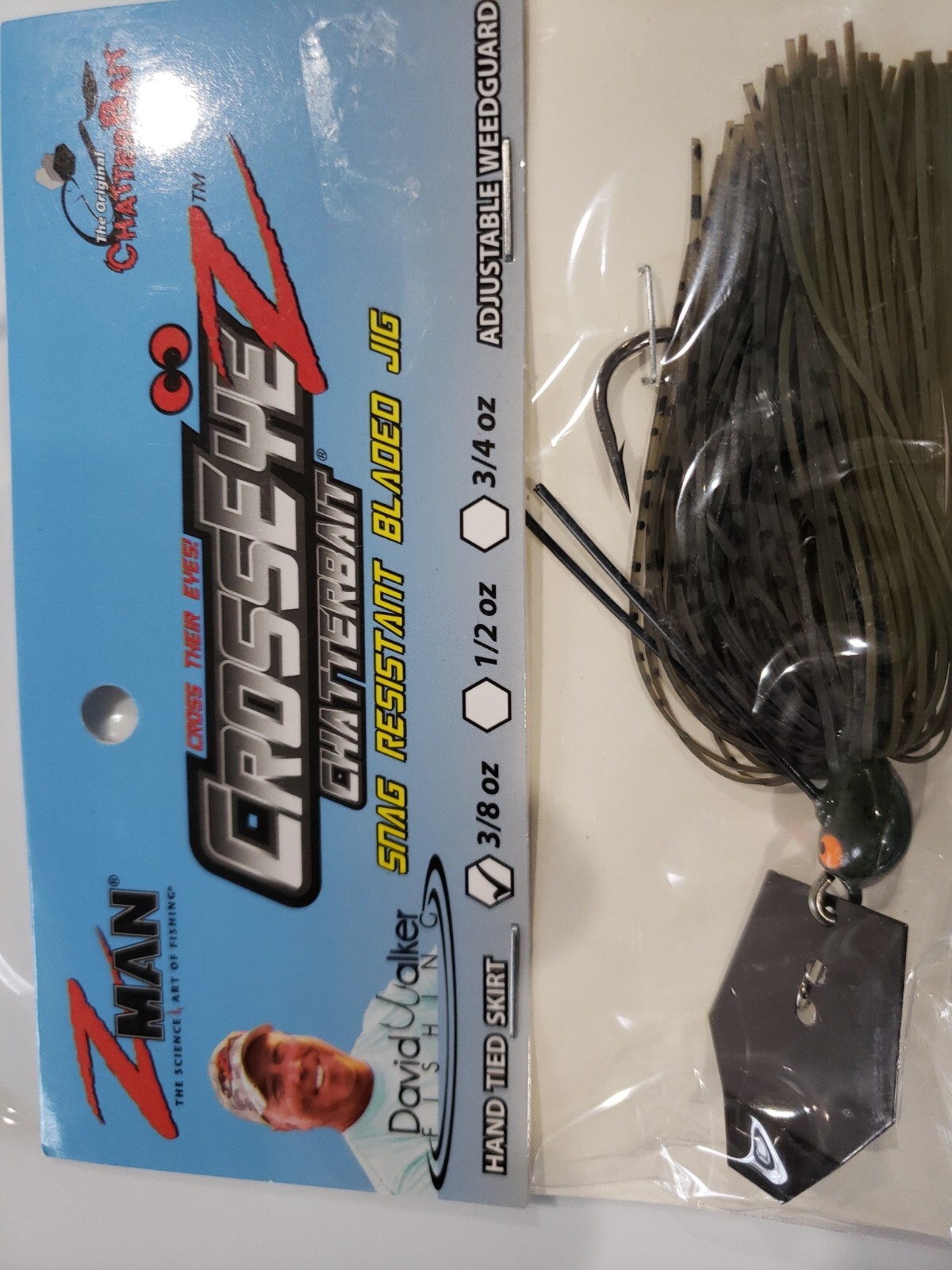 Lot of 2- Z-Man Crosseyez Chatterbait 3/8oz Blades Jig Bass Lures Pumpkn/ChilRed - Image 5