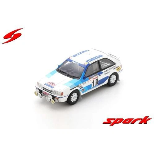 1:43 SPARK Mazda 323 #16 Rally Montecarlo 1986 Warmbold Michele Petit S6231 - Immagine 2 di 2