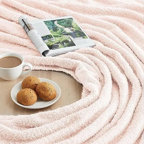  Manta súper suave 50x60 pulgadas - tiro ligero/viaje (50"x60") rosa Foto 2 de 4