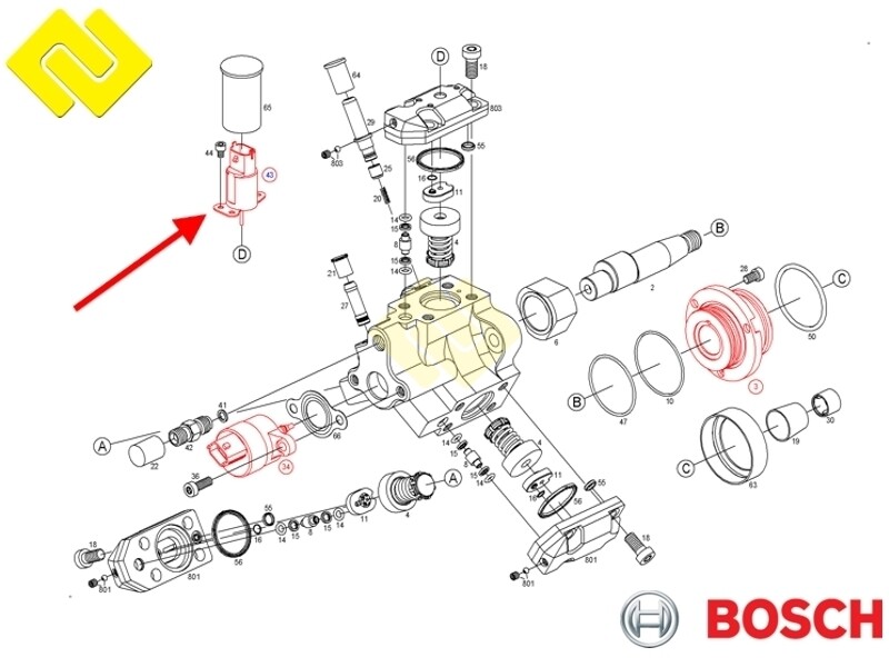 BOSCH 0928400365 UNLOADING VALVE SOLENOID ,71736345 ,5600679401 