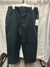 A New Day Women  s High Rise Straight Ankle Chino Black Pants New with Tags